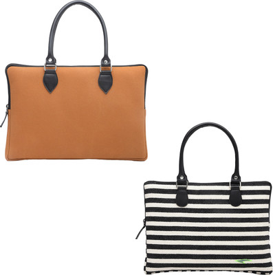 asian Men & Women Tan, Black, White Messenger Bag(Pack of: 2)