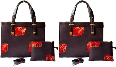 CRAFTWELL Women Multicolor Tote(Pack of: 4)