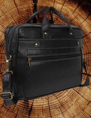 Shivra Men & Women Black Messenger Bag