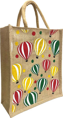 JuteClub Men & Women Multicolor Tote