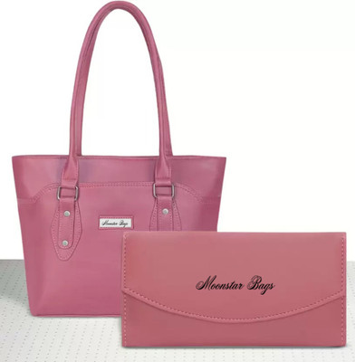 MOONSTAR BAGS Women Pink Shoulder Bag(Pack of: 2)