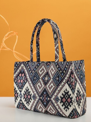 SassyNslaying Women White, Blue Tote