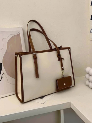 LIZIQI Women Brown, Beige Tote