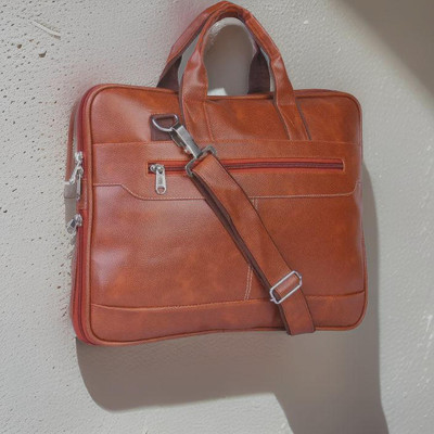house of common Men & Women Tan Messenger Bag