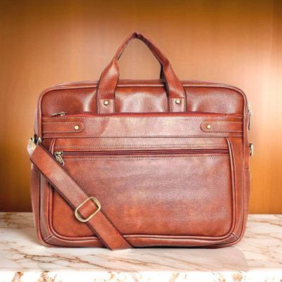 Shivra Men & Women Tan Messenger Bag