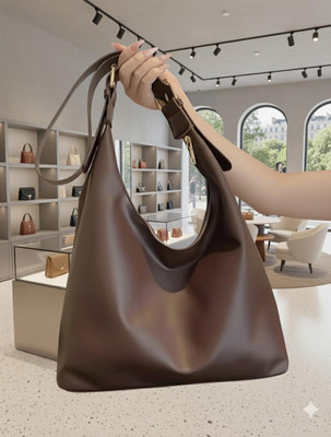 HK PURSE Women Brown Hobo
