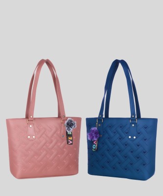 Clovia Fashion Women Blue, Pink Shoulder Bag(Pack of: 2)