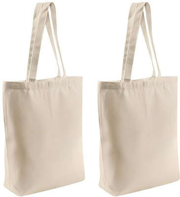 prageet Women White Tote(Pack of: 2)
