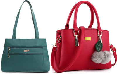 Reprox Women Green, Red Messenger Bag(Pack of: 2)