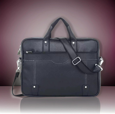 Shivra Men & Women Black Messenger Bag