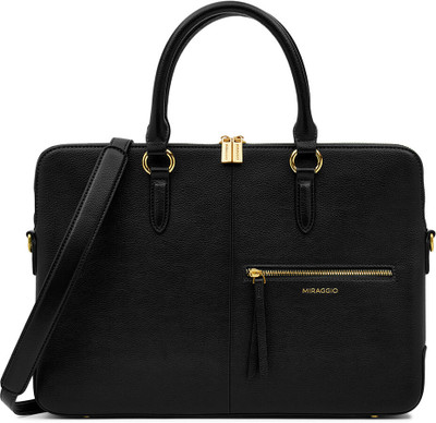 Miraggio Men & Women Black Messenger Bag