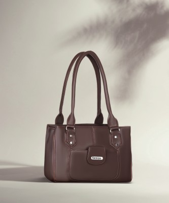 semiize Women Brown Hand-held Bag