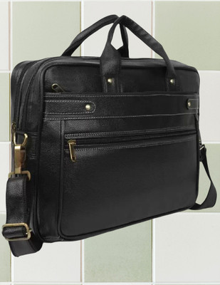 Shivra Men & Women Black Messenger Bag