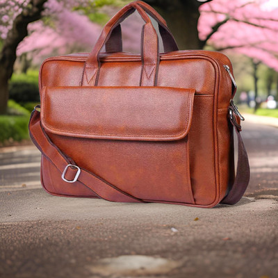 house of common Men & Women Tan Messenger Bag