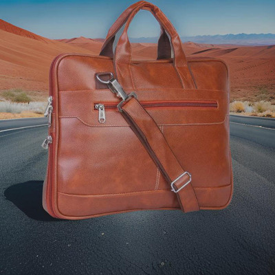 Shivra Men & Women Tan Messenger Bag