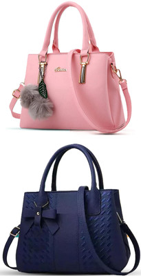 khatushyam collection Women Pink, Blue Hobo(Pack of: 2)