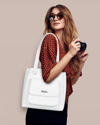 FD FASHION Women White Shoulder Bag