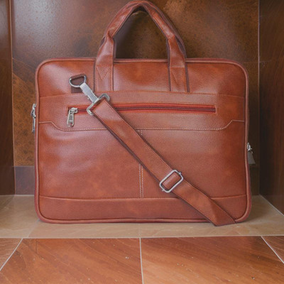 Shivra Men & Women Tan Messenger Bag