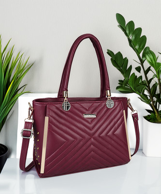 Lookout Fashion Women Maroon Hand-held Bag