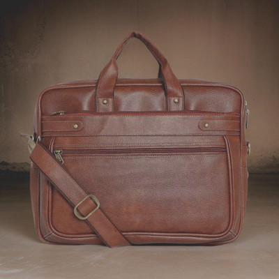 Shivra Men & Women Tan Messenger Bag