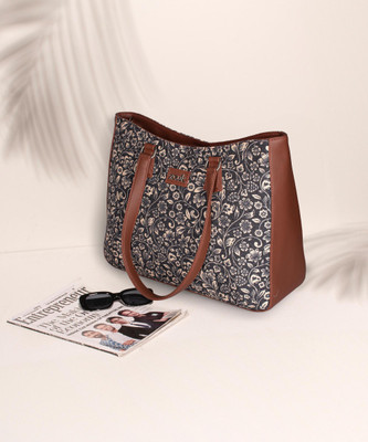 ZOUK Women Brown, Grey Tote