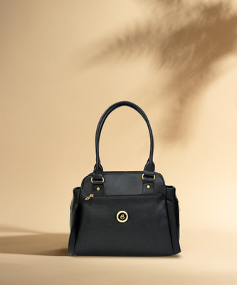 AGINOS Women Black Hand-held Bag