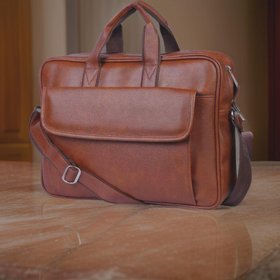 Shivra Men & Women Tan Messenger Bag