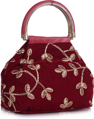 Beauty Queen Women Maroon Hand-held Bag