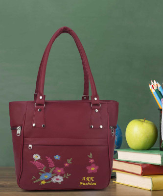ARK FASHION Women Maroon Satchel(Pack of: 555)