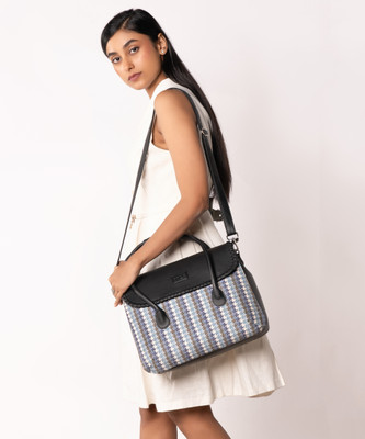 ZOUK Women Blue, Black Satchel