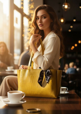 Enhance Craft Women Yellow Messenger Bag