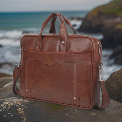 Shivra Men & Women Tan Messenger Bag