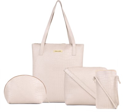 LEGAL BRIBE Women Beige Tote(Pack of: 4)