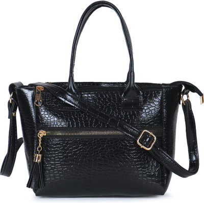 AVERAA Black Hand-held Bag New Stylish Handbag For Womens And Girls