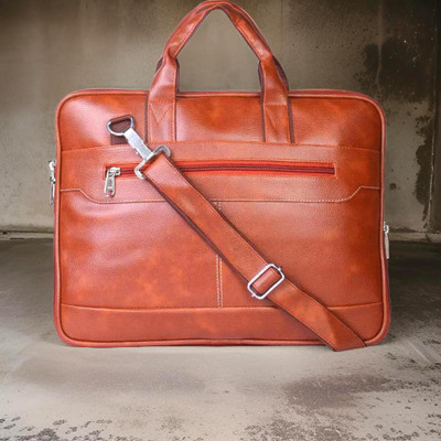 Shivra Men & Women Tan Messenger Bag