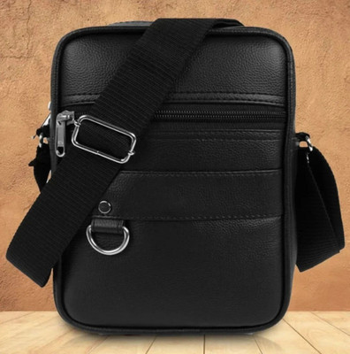 SRACO Men & Women Black Messenger Bag