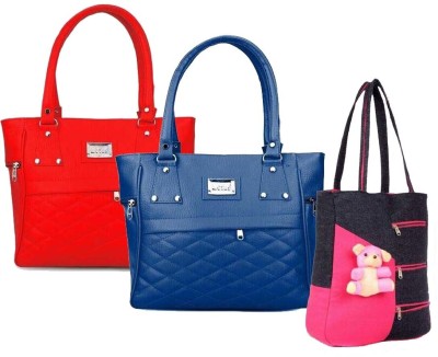 house of common Women Red, Blue, Pink Messenger Bag(Pack of: 3)