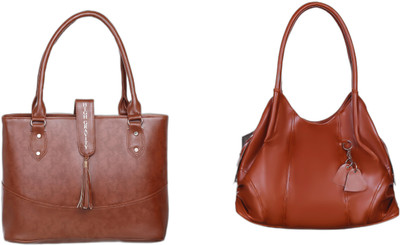 High Gravity Women Tan, Tan Shoulder Bag(Pack of: 2)