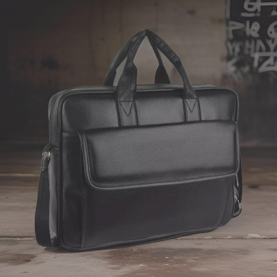 Shivra Men & Women Black Messenger Bag