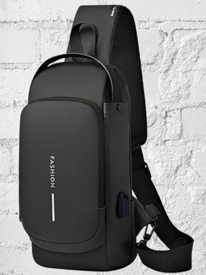 ProArch WomenBuzz Crossbody Massenger Bag Shoulder Strap With with Lock USB Charging Waist bag(Black)