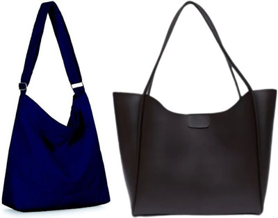 Trendycraft Women Blue, Black Shoulder Bag(Pack of: 2)