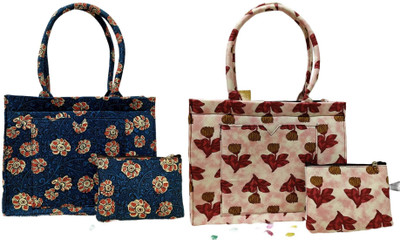 CRAFTWELL Women Multicolor Tote(Pack of: 2)