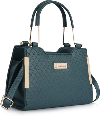 Golden Star Women Blue Hand-held Bag