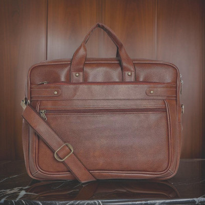 Shivra Men & Women Tan Messenger Bag