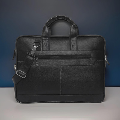 Shivra Men & Women Black Messenger Bag