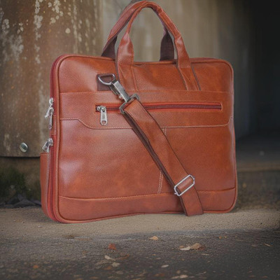 Shivra Men & Women Tan Messenger Bag
