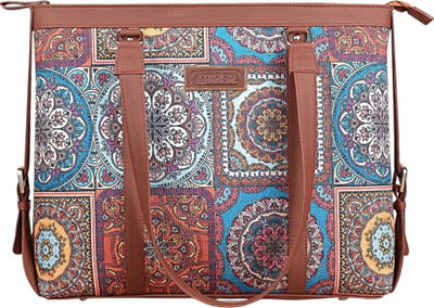 Miraggio Women Brown, Multicolor Tote