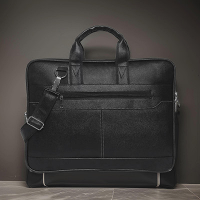 Shivra Men & Women Black Messenger Bag