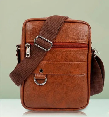 TNJ Men & Women Tan Messenger Bag