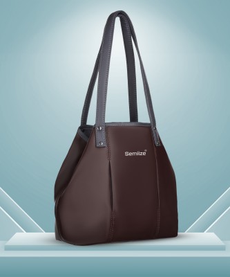 semiize Women Brown Shoulder Bag